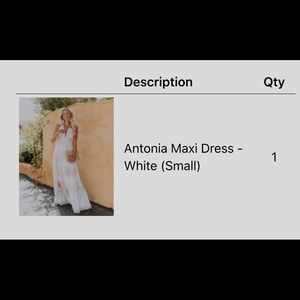 Brand new just delivered to me. White maxi Dress.